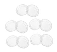 Gatuida 10 Pcs Round Eyelash Storage Boxes Transparent Acrylic Plastic Organizer for False Lash Extensions Lightweight Travel Cosmetic Case for Women Lash Holder for Easy Organization and