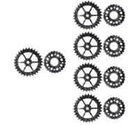 Gatuida 10 Pcs Wooden Gear Decor, Vintage Industrial Style round Ornament | Black Hollow Design, Smooth Antique Texture, Decorative Accent for Doors, Shop Windows, Craft Projects and Themed Interiors
