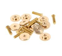 Gatuida 10 Sets Metal Badge Fixing Accessories Pin Backs with Screw Caps Rust-Resistant Crafting Badge Repair Kit for Versatile Use