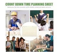 Gatuida 10 Sheets 100-day Countdown Study Planning Charts for Students, Time Management Planner Sheets for Daily Schedule and Self-discipline Organiser