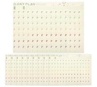 Gatuida 10 Sheets 100 Days Countdown Study Planner Charts Daily to Do List Sheets Self-discipline Schedule for Students and Life Planning