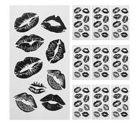 Gatuida 10 sheets Kiss Lip Temporary Tattoo Sticker - Decorative Lip Sticker For Girls Women Dancers Fake Tattoo Decals For Valentine'S Day Halloween Cosplay