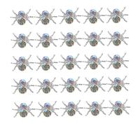Gatuida 100 Pcs Halloween Alloy Spider Nail Charms Manicure Decorations for Natural and Fake Nails DIY Art Supplies Durable Crystal Metal Ornaments for Women