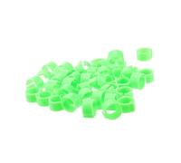 Gatuida 100 Pcs Pigeon Foot Rings Durable Identification Rings for Birds Easy Clip Design for Distinguishing Breeds and Managing Poultry Green