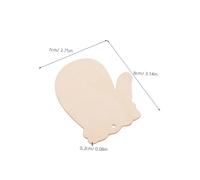 Gatuida 100 Sets DIY Wooden Christmas Gloves Cutouts with Twine Strings Unfinished Blank Wood Ornaments for Holiday Crafts Tree Decorations Party Embellishments Thick Wood Tags