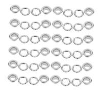 Gatuida 100 Sets Shoe Lace Eyelets Silver Grommets for Shoe Making DIY Craft Secure Fit for Pants Bags Durable Hollow Rivets for Shoelace Replacement