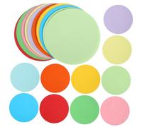 Gatuida 100 Sheets Double Sided Colored Paper Cutting Set for Round Origami Craft Paper DIY Art Materials for Hand Made Teaching Party Decoration Gift Making