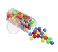 Gatuida 100pcs 15mm Small Plastic Counting Balls for Mathematics Teaching, Probability Learning Mini Balls Set with Colorful Solid Spheres for Primary School Educational Use