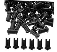 Gatuida 100pcs Anti-blocking Pin Eyelash Glue Bottle Needles with Stainless Steel and Pp Material Convenient for Professional Salon Use and Family Use Black