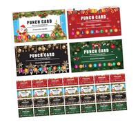 Gatuida 100pcs Christmas Reward Punch Cards for Classroom Student Behavior Incentive Loyalty Cards 5x9cm Colorful Score for Kindergarten School Rewards