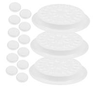 Gatuida 100pcs Disposable Lash Glue Holder Pads for Eyelash Extensions Flower-shaped PVC Lash Adhesive Cups Lightweight Portable Eyelash Grafting Palette Ergonomic Extension Accessories