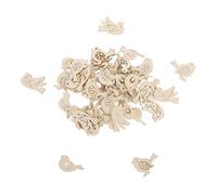 Gatuida 100pcs DIY Wooden Bird Ornaments Unfinished Blank Wood Slices for Creative Crafts Educational Art Projects Enhancing Imagination for Kindergarten Home Decor