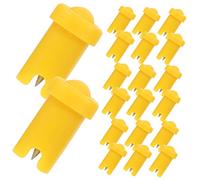 Gatuida 100pcs Eyelash Glue Bottle Tips with Stainless Steel Nozzle Needles for Lash Extension Supplies Clogging Applicator for Eyelash Extension Bottles Yellow