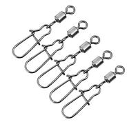 Gatuida 100pcs Fishing Rolling Swivel Connector Enhanced Design for Flexible Rotation Suitable for Various Fishing Methods for Enthusiasts