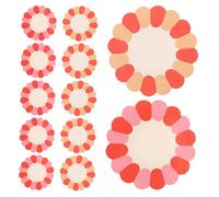 Gatuida 100pcs Floral Paper Plates for Party Disposable Spring Birthday Tableware with Orange Red Flower Design Safe Edges Easy Cleanup for Shower and Tea Party