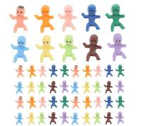 Gatuida 100pcs Miniature Baby Figurines: King Cake Babies - Craft Embellishments for Shower Decorations Party Game Supplies Cupcake Topper