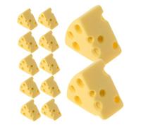 Gatuida 100pcs Miniature Resin Cheese Decor Craft Supplies Yellow Artificial Cheese Models for DIY Handmade Accessories and Creative Making