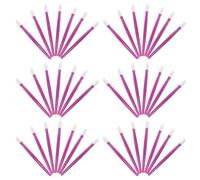 Gatuida 100Pcs Nail Art Pusher and Cuticle Stick Set with Rubber Tips, Nail Grooming Tool for Dead Skin Cleaning and Rhinestone Placement, Purple Multifunctional Embossing and Dotting Pen