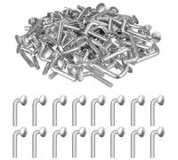 Gatuida 100Pcs Pallet Rack Drop Pin M5 Safety Locking Bolt Heavy Duty Galvanized Iron Clip for Warehouse Shelving Storage Industrial Garage Racking Bracket Universal Metal Silver Solid 3.2x1.7cm