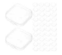 Gatuida 100pcs Portable Small Jewelry Storage Case with Hinged Lid, Plastic Mini Organizer Box, Square Shape for Easy Access and Travel Use, for Earrings and Tiny Items