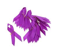 Gatuida 100PCS Purple Awareness Ribbon Pins Satin Lapel Badge for Domestic Violence Support Charity Brooch with Secure Pin Mechanism for Events Memorials