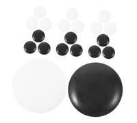Gatuida 100pcs Small Flat Go Chess Pieces Resin Stones Black White Educational Play Accessories for Home and School Play