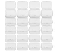 Gatuida 100Pcs Small Plastic Storage Boxes with Flip Lid 5.5×4.1×2.1Cm Rectangular Organizer Case for Jewelry Making Beads Craft Supplies Storage