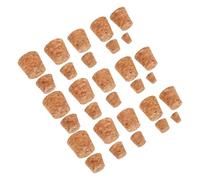 Gatuida 100pcs Small Tapered Cork Stoppers for Craft Bottles and Apothecary Jars, Reusable Wooden Bottle Corks with Smooth Surface, for Craft Projects and Kitchen Storage