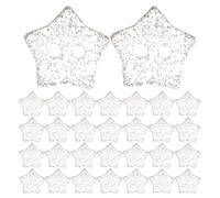 Gatuida 100pcs Star Shaped Buttons - 0.5" Silver Sparkly Resin Buttons | Resin Buttons for Crafts, Suitable for Clothing, Costumes, Headpiece Decorations, Easy to Sew, Stylish Metallic Appearance