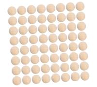 Gatuida 100pcs Unfinished Wooden Spheres No Hole Solid Wood Balls for DIY Crafts Painting Engraving Educational Creative Handmade Decorations