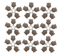 Gatuida 100pcs Vintage Buddha Head Charms Tibetan Style Prayer Pendants for DIY Jewelry Making Keychain Beads Bracelet Necklace Accessories with Spiritual Symbolism