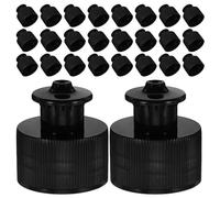 Gatuida 100pcs Water Bottles Push Pull Caps Plastic Sports Water Bottle Replacement Top Pull Lid Leak Proof Sealing Covers For Liquid Storage Refilling