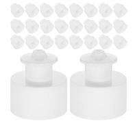 Gatuida 100pcs Water Bottles Push Pull Caps Plastic Sports Water Bottle Replacement Top Pull Lid Leak Proof Sealing Covers For Liquid Storage Refilling