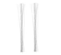 Gatuida 100pcs White Floral Wire Stems Gauge Flexible Craft Flower Rods for DIY Bouquet Arranging Wrapping Artistic Flower Making and Decorative Floral Creations