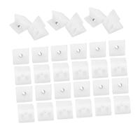 Gatuida 100pcs White Plastic and Iron Corner Brace Angle Code Bracket with Screws for Furniture Reinforcement, Drawer Bottom and Cabinet Bottom Support, for Wardrobes and Cabinets