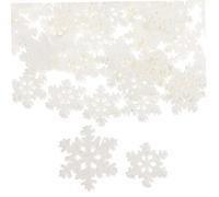Gatuida 100pcs Xmas Tree Snowflake DIY Festival Decor Miniature Resin Snowflake Ornaments for Christmas Tree and Indoor Party Decorations