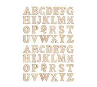 Gatuida 104Pcs Wooden Alphabet Cutouts for Crafts Natural Unfinished Wood Letters for DIY Projects for Birthday Reminders Message Boards and Party Decorations