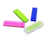 Gatuida 10hole Plastic Harmonica Music Instrument for Beginners Boys and Girls Educational Music Toy Lightweight Plastic Construction for Boy Girl's First Musical Experience