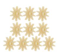 Gatuida 10pcs 10pcs Mini Plastic Candy Machine Gears for Bubble Chewing Machine Repair and Replacement, High-precision Rotating Mechanism with Versatile Application, White Plastic Parts