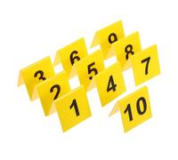Gatuida 10pcs Acrylic Table Tents Double-Sided Table Number Signs for Restaurant Wedding Reception Party Banquets Detective Scene Markers
