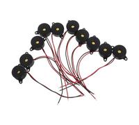 Gatuida 10pcs Active Buzzer Electric Signal Buzzer Active Piezoelectric Guzzer Car Indicator Physics Experiment Electronic LED Will Sound Black