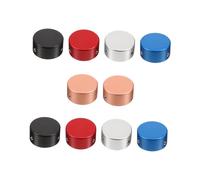 Gatuida 10Pcs Aluminum Footswitch Topper for Guitar Effects Pedals Multi Color Pedal Button Caps Lightweight Protection for Musical Instruments