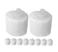 Gatuida 10pcs Aquarium Filter Media Pad Thick High Density White Sponge Replacement for Fish Tank Fountain Biochemical Filter Cotton for Stable Water Quality and Easy Maintenance