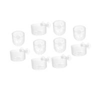 Gatuida 10pcs Aquatic Plant Cups with Suction Cups Fish Tank Acrylic Planters Aquarium Landscape Decoration Holders for Underwater Planting and Shrimp Feeding