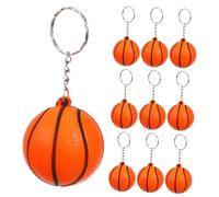 Gatuida 10Pcs Basketball Keychain Creative Orange Souvenir Keyrings for Players Athletes and Boys Party Favors for Sports Fans and Teammates
