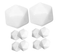 Gatuida 10Pcs Blank Acrylic Dice Cubes Sided Unfinished Craft Blocks for DIY Painting Maths Exercise and Creative Educational Games