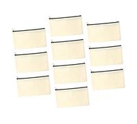 Gatuida 10pcs Blank Canvas Pen Bags Durable Zipper Makeup Pouches for DIY Craft Travel School Supplies Practical Storage for Items for Students and Creatives