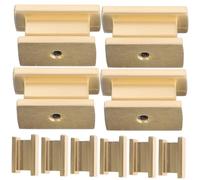 Gatuida 10pcs Brushed Brass Square Drawer Pulls Metal Cabinet Handles Replacement for Kitchen Bedroom Furniture Single Modern Design Hardware for Projects