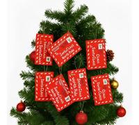 Gatuida 10pcs Christmas Envelope Letter to Santa Claus, Letters from Santa, Felt Xmas Candy Gift Bag, Christmas Tree Hanging Decor, Red Envelopes, Stickers, Seals, Address Labels, Red