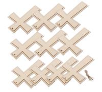Gatuida 10pcs Church Pendant Home Decor Cross Shaped Cutouts Wall Cross Baptism Cross Ornament Table Cross Baptism Cross Wood for Crafts Cross Decor Wooden Khaki